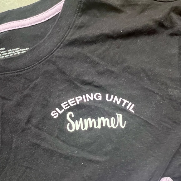 Sleeping Until Summer Purple & Black Heart Pajama Set - Picture 3 of 8